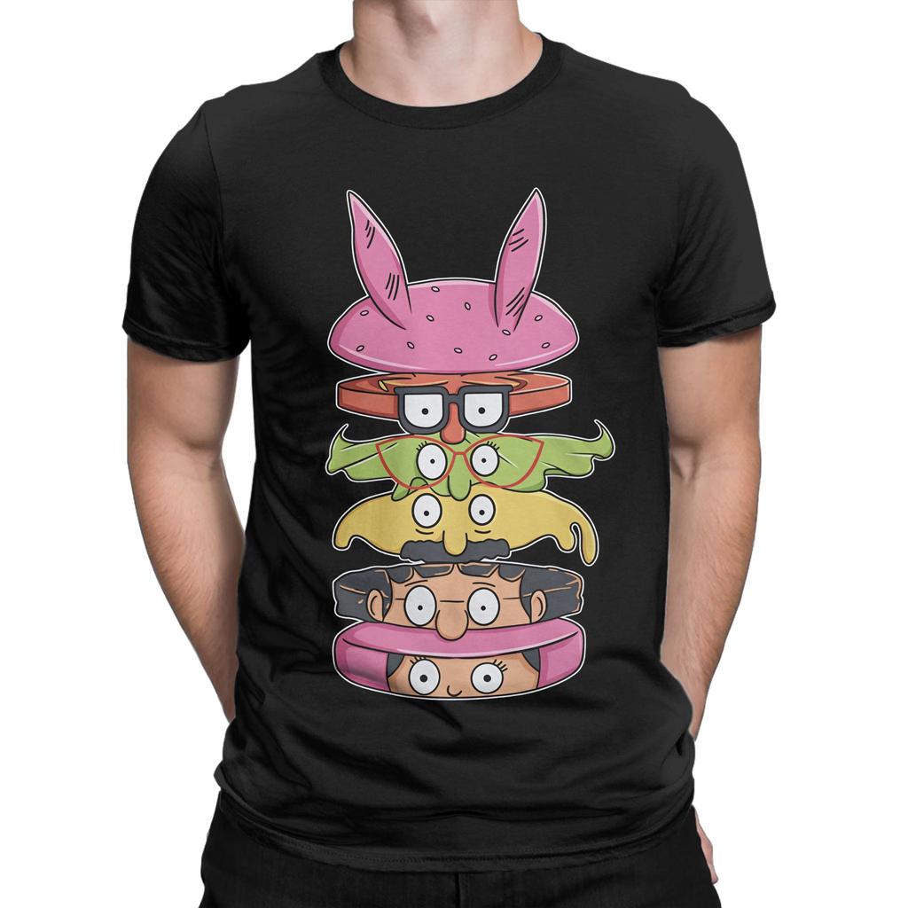 Unisex Unisex Tshirts Louises Belcher Novelty Pure Cotton Tee Shirt Short Sleeve Bobs Burger Anime T Shirt Round Neck Clothing