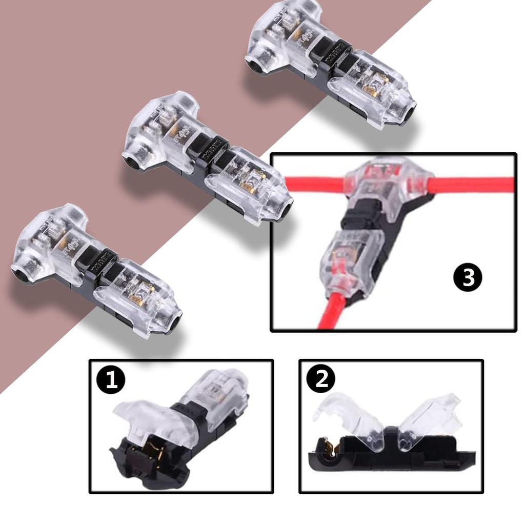T-type wiring connector, 1 pin, easy and fast wiring installation,