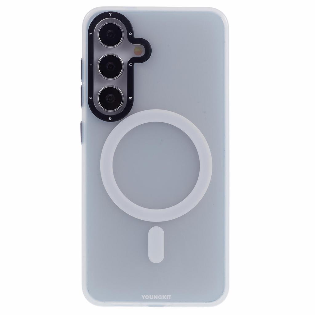 YOUNGKIT Matowe etui na Samsunga Galaxy S25 Kompatybilne z MagSafe PET TPU Wstrząsoodporne etui na telefon