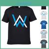 Luxuriöses Alan Walker T-Shirt aus verwaschener Baumwolle mit klassischem Rundhalsausschnitt für Herren in jeder Jahreszeit
