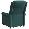 Electric Massage Recliner with Rising Assistance Dark Green Fabric