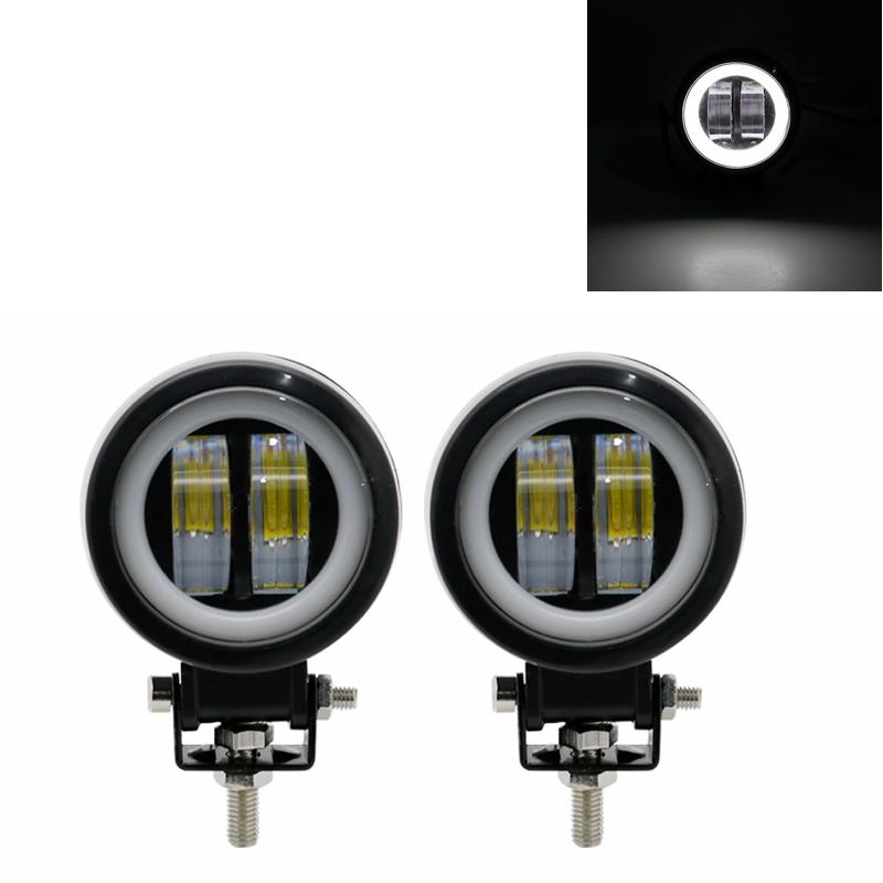 LED Fog Lamp Driving Daytime Off road Led Light Headlight 3'' 20W Motorcycle Halo Lamps ForATV 12V  SUV Worklight Beams