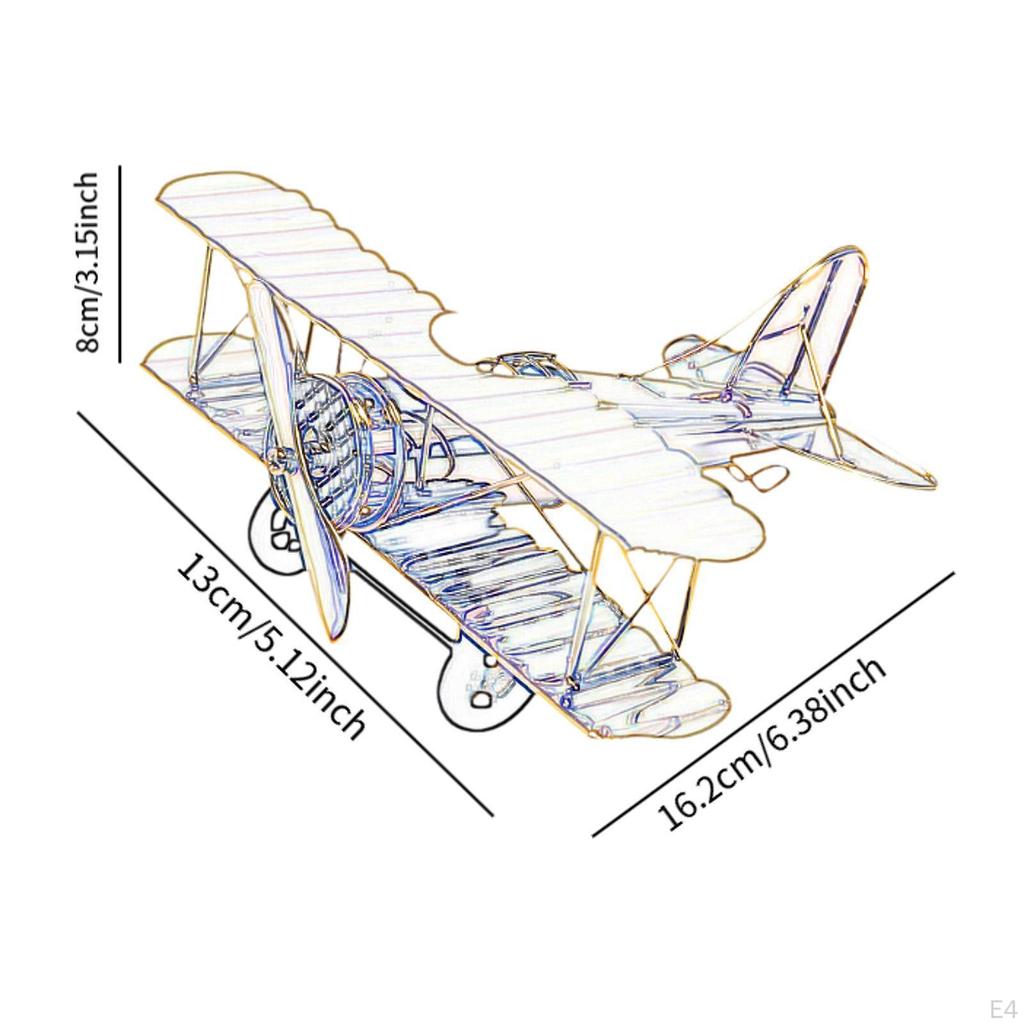 Flugzeug Segelflugzeug Doppeldecker Ornamente Handwerk Retro Dekorative Geschenke Eisen