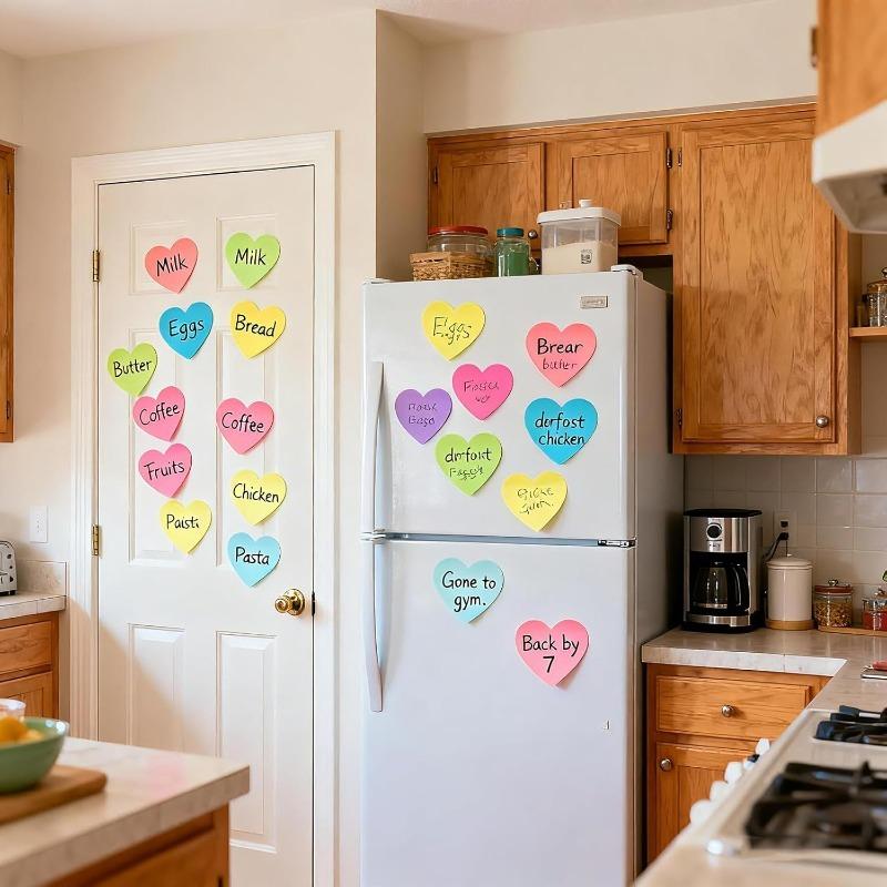 8 Books Cute Heart Sticky Notes - Strong Adhesive Residue-Free Removal,for Journals,Journals,Scrapbooks - School,Office & Crafts