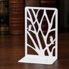 Smooth Edge Bookends 1 Pair Tree of Life Decorative for Shelves, Heavy Duty Bookshelf Metal Organizer, Hollow Book Holder Stoppers Desk, Office