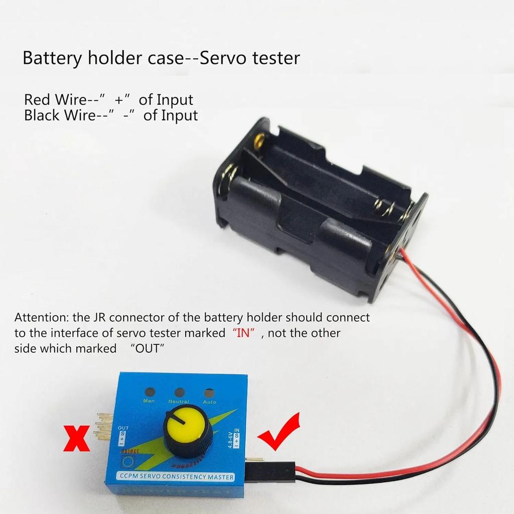 3CH Digital Servo Tester RC Consistency CCMP Master Speed Controller Checker Compatible 4 AA Battery Box for SG90 9G Servo Parts