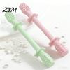 Seamless One Piece Teether Baby Silicone Teething Toy, Food-Grade Bite Soother for Gum Soft Massager Relief, Anti-Finger Biting Chew Stick,