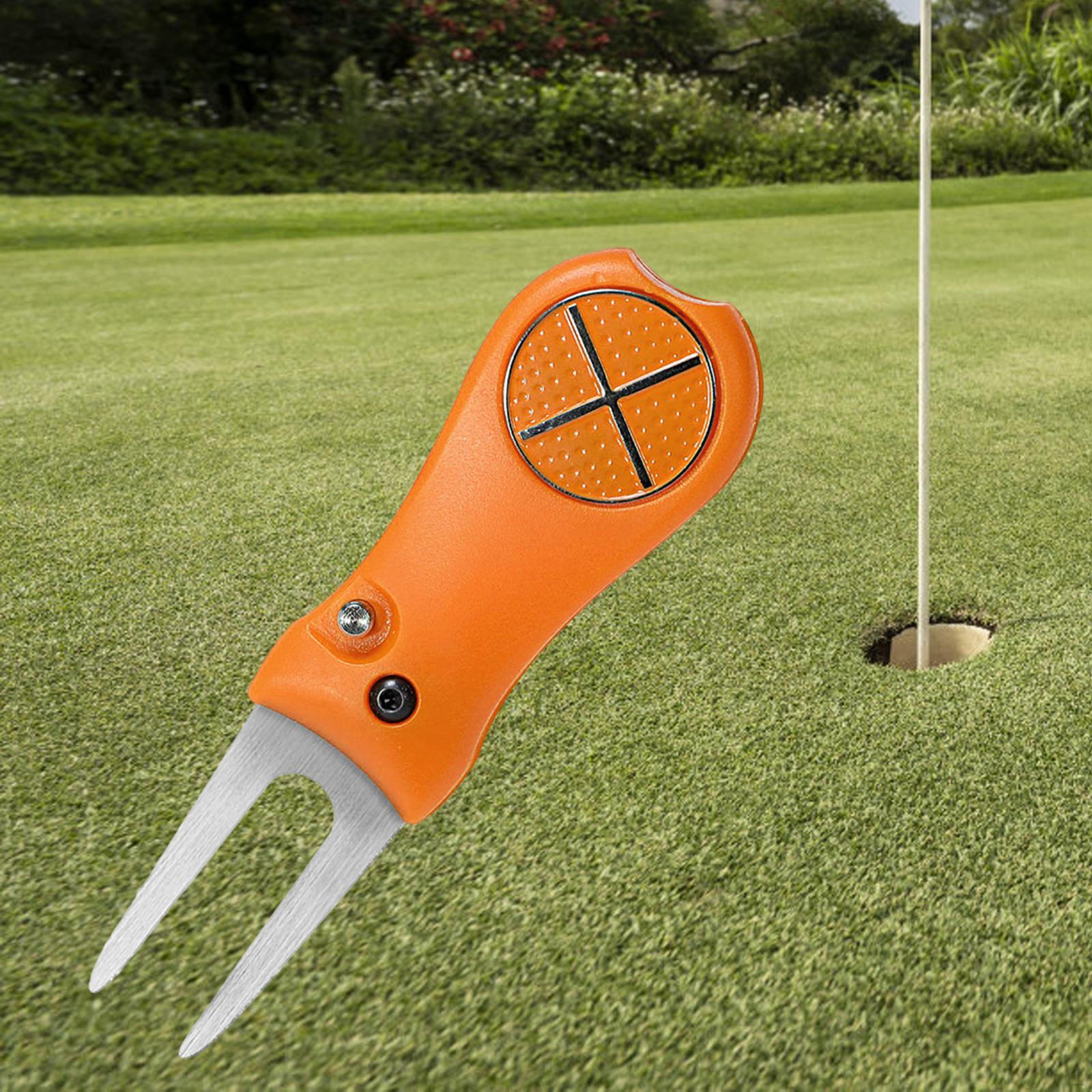 

Инструмент для ремонта дерна для гольфа, складной зубец для газона, нержавеющая сталь, вилка для отметки поля