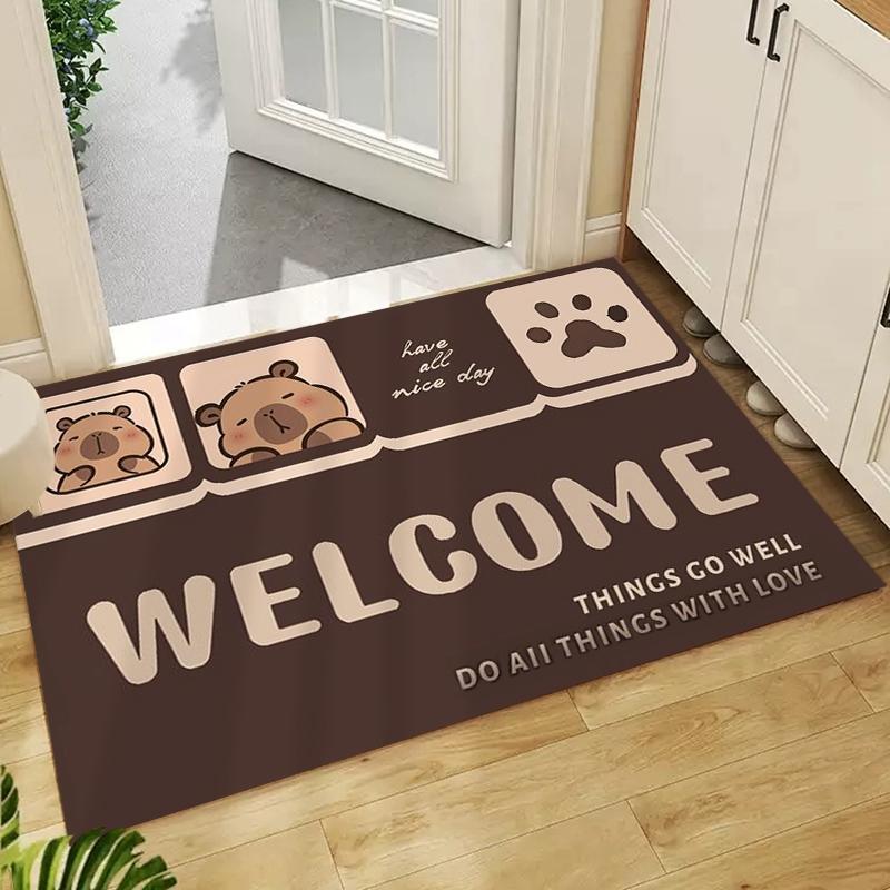 Kawaii Floor Mat Anti slip Door Mat For Living Room Kitchen Bathroom Clean Area Rug Creative Design Household Carpet