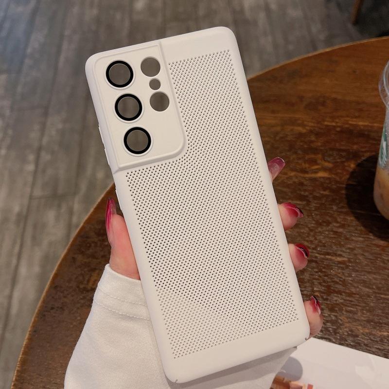 Applicable to Samsung S11UItra breathable heat dissipation grid mobile phone case S11 matte lens all-inclusive NOTE11 hard case