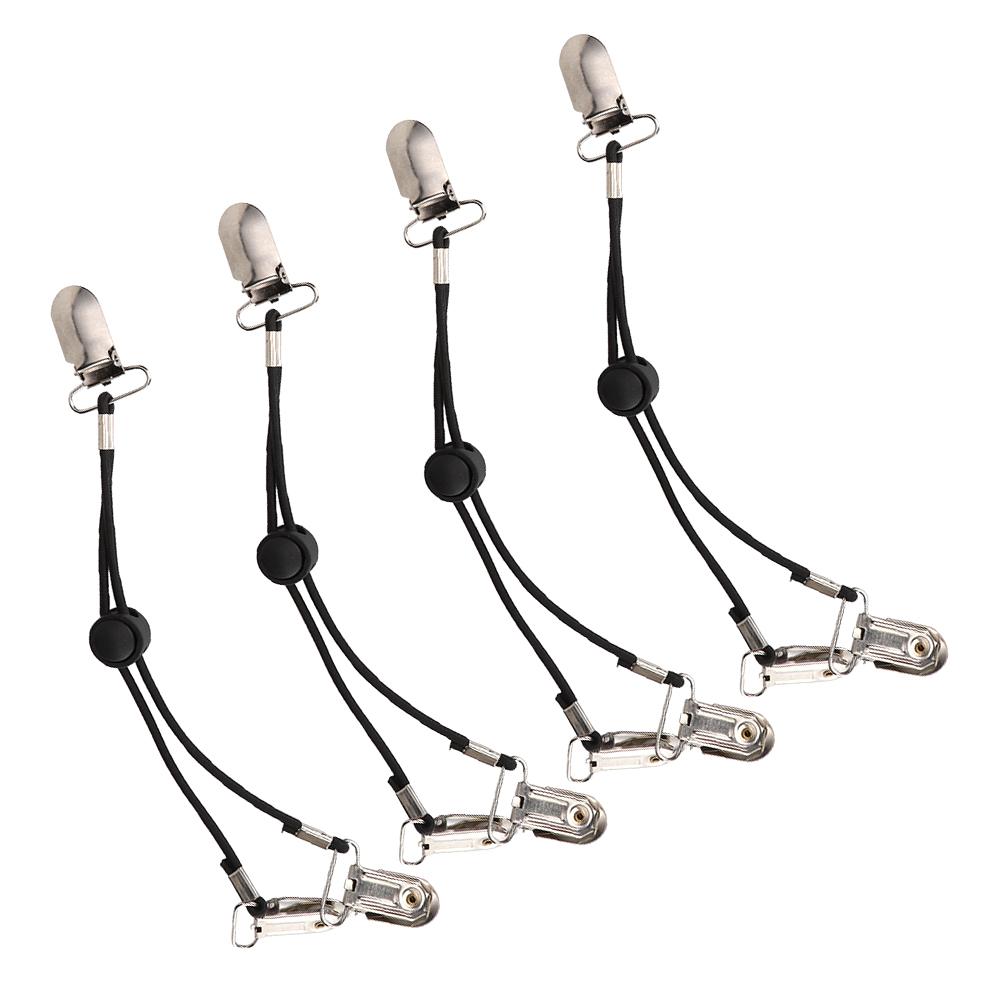 Multifunction Adjustable Bed Sheet Clips Fasteners Suspender Clip On Holders Grippers Straps(Black )