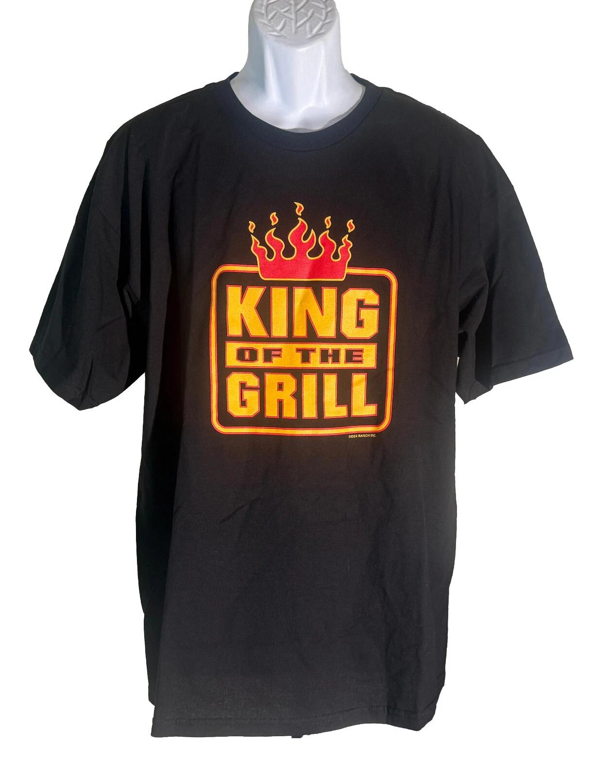 KING OF THE GRILL Short Sleeve Pull-Over T-Shirt Black XL S