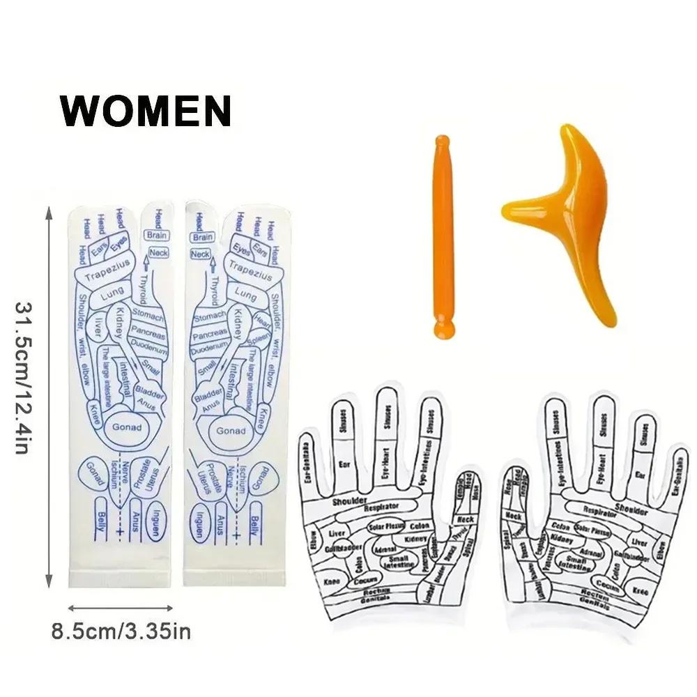 Massage Relieve Tired Foot Acupressure Socks Acupoint Gloves Hand Foot Massager Reflexology Socks Physiotherapy Foot Care Tools