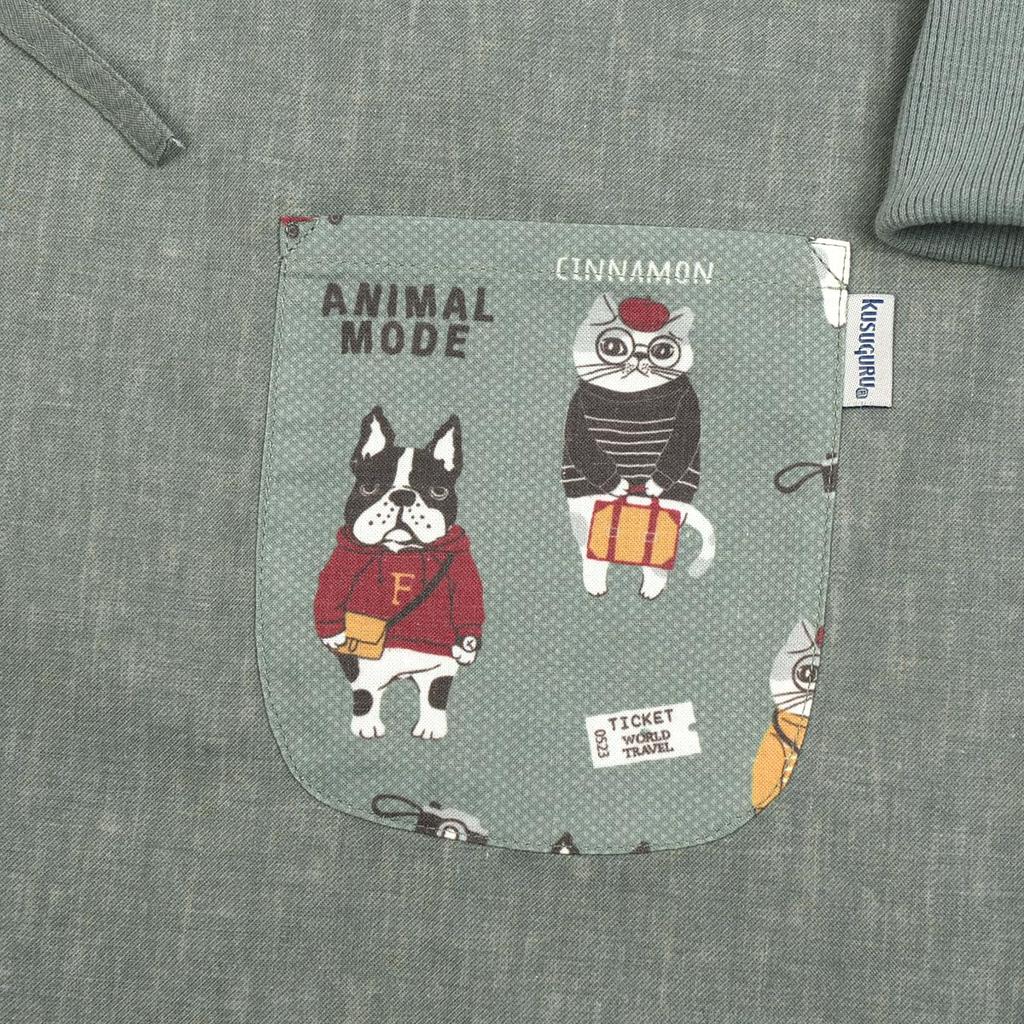 Animal Mode Button Ribbon Open Ribbed Kappo GR [Kusuguru Japan]