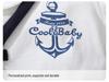 Set due pezzi estivo per neonato maschio, uniforme blu navy, con cappellino