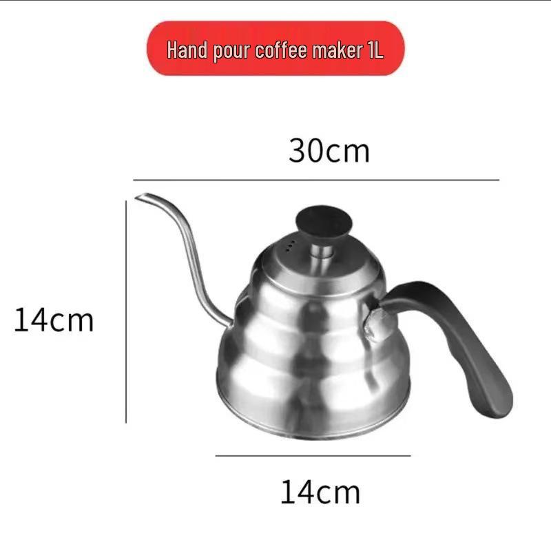 304 Stainless Steel Pour-Over Coffee Pot with Thermometer