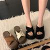 Muffin thick bottom heightening cross with cool slippers women's summer wear 2025 summer new bohemian beach slippers