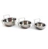 Puntos Pet Stainless Steel Dog Bowl Cage Crate Hanging Food Dish Water Feeder with Hook