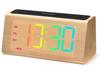 2025 Wooden Digital Clock: Multifunctional Snooze, Large Screen Display, Summer Time Alarm Clock.