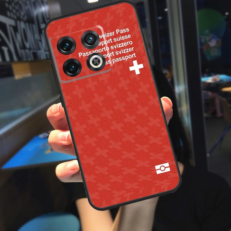 Schweiz Schweizer Flagge Hülle Für OnePlus 10T 8T 9RT 12 13 13R 11 9 10 Pro OnePlus Nord 4 CE 2 3 Lite N20 N30 Hülle
