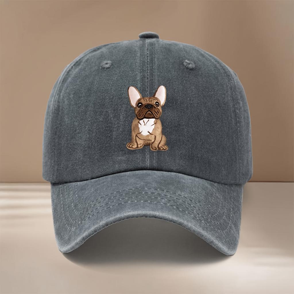 Ceci Est une Casquette de Baseball Imprimée Motif Bouledogue Français Facile Légère Taille Réglable Panneau Chapeau Unisexe Confort Individuel
