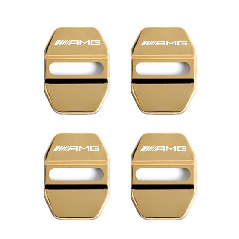 

Car Exterior Styling Door Lock Decoration Cover Anti-Rust Protection Stainless Steel Plastic Trim For AMG W212 W204 W211 W210 золотий