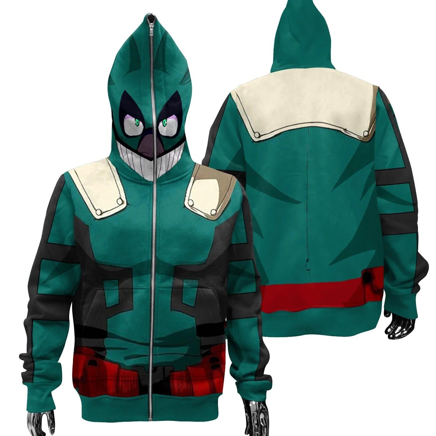 My Hero Academia Anime Character 3D Printing Cosplay Men s Hooded Sweatshirt Clothes Sale S
