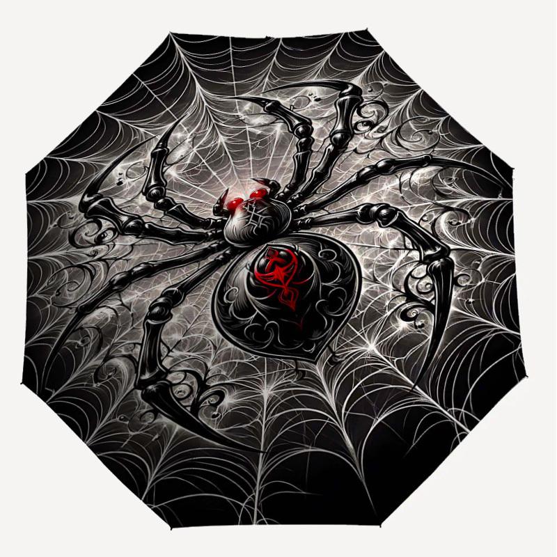 1PC Spider Web Umbrella-8-Rib Reinforced, Automatic Open, Lightweight & Durable, Fashion Accessory for Outdoor-L0343