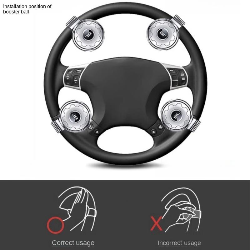 Car Steering Wheel Booster Ball Turning Spinner Knob Bearing Power Handle Rotating Universal Auto Accessories Labor Saving Kit