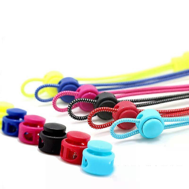 6PCS No-Tie Shoelaces, Lazy Round Elastic Colorful Reflective Free Tie-free