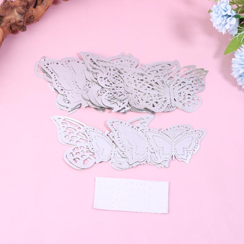 Pack of 48 3D Butterfly Wall Decals In 4 Stunning Styles and Sizes; Butterfly Birthday Party/Cake and Room Decorations