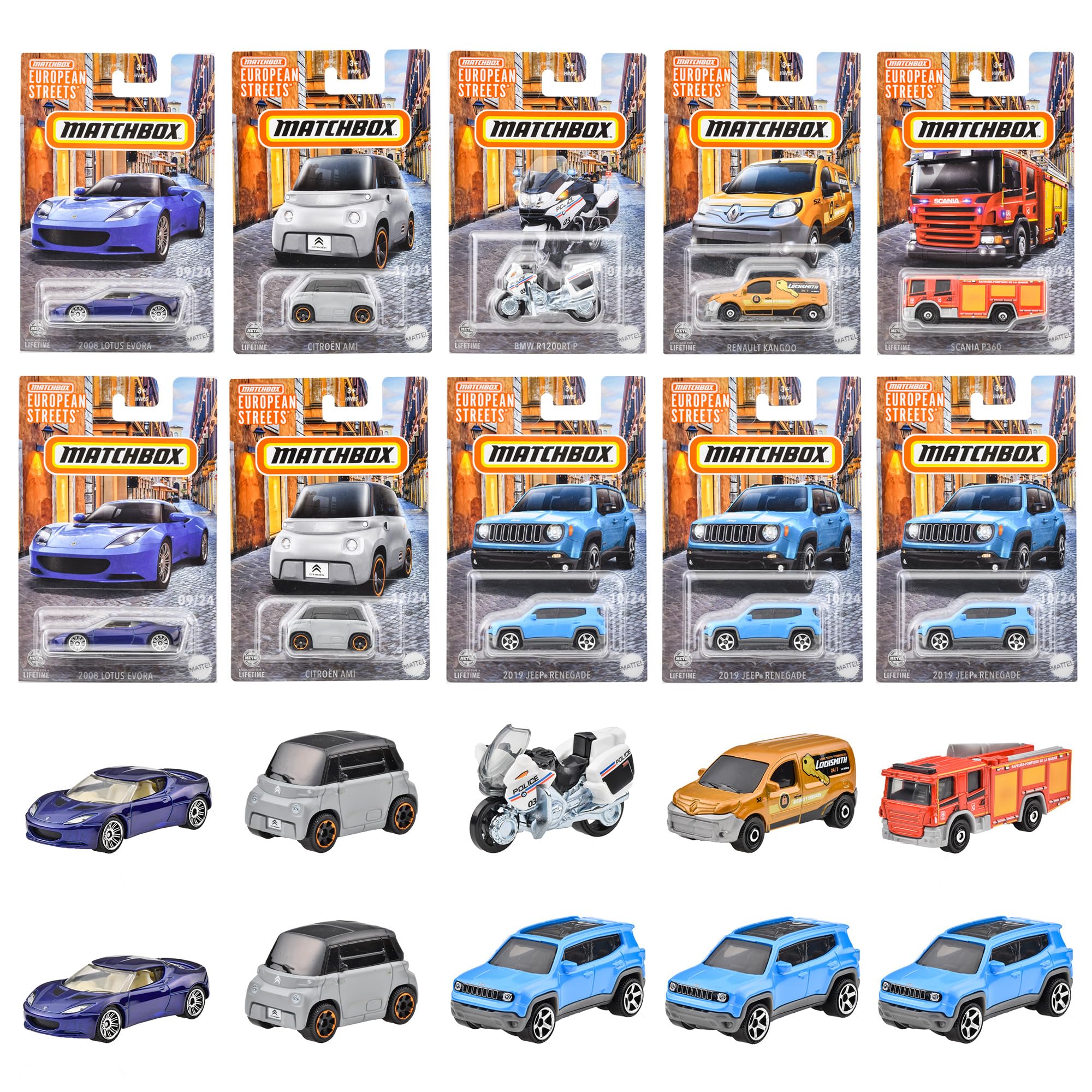

Matchbox Best of Europe Assortment - European Street - [Box of 10 Mini Cars] [Ages 3 and Up] 986B-HVV05