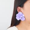 Pinkdudu Candy Color Zinc Alloy Layered Flower Stud Earrings Drip Glazing Earring Summer Jewelry PD2196