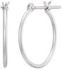 ESTELLE [Official] Women's Hoop Earrings, 18K White Gold (M), 0202-1787-0012-0000