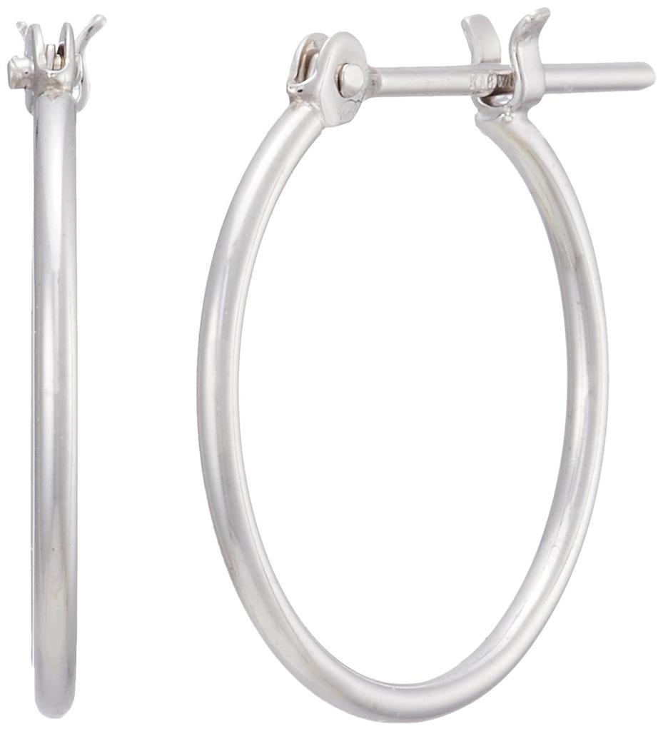 ESTELLE [Official] Women's Hoop Earrings, 18K White Gold (M), 0202-1787-0012-0000