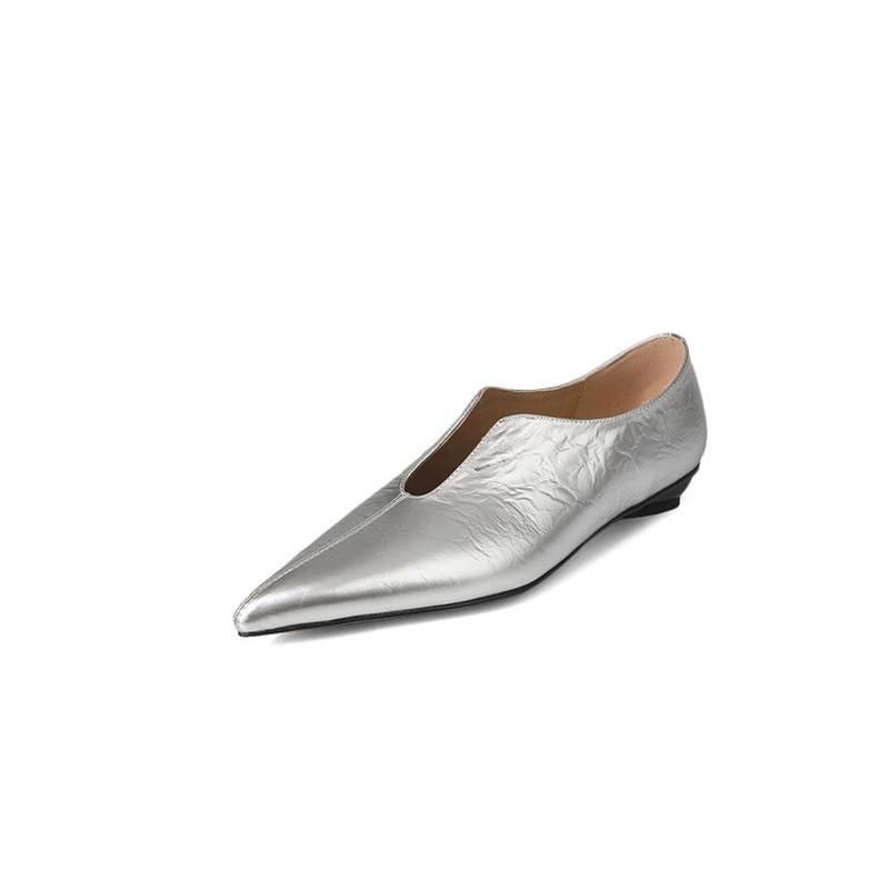 Fashion New Spring Cow Leather Women Shoes Pointed Toe Women Pumps Shoes for Women Zapatos De Mujer Fashion Retro Ladies Shoes Low Heel