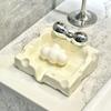 Decorative Cheese Soap Box Ceramic Desktop Ornament Multi-purpose Drain Soap Holder  Bathroom