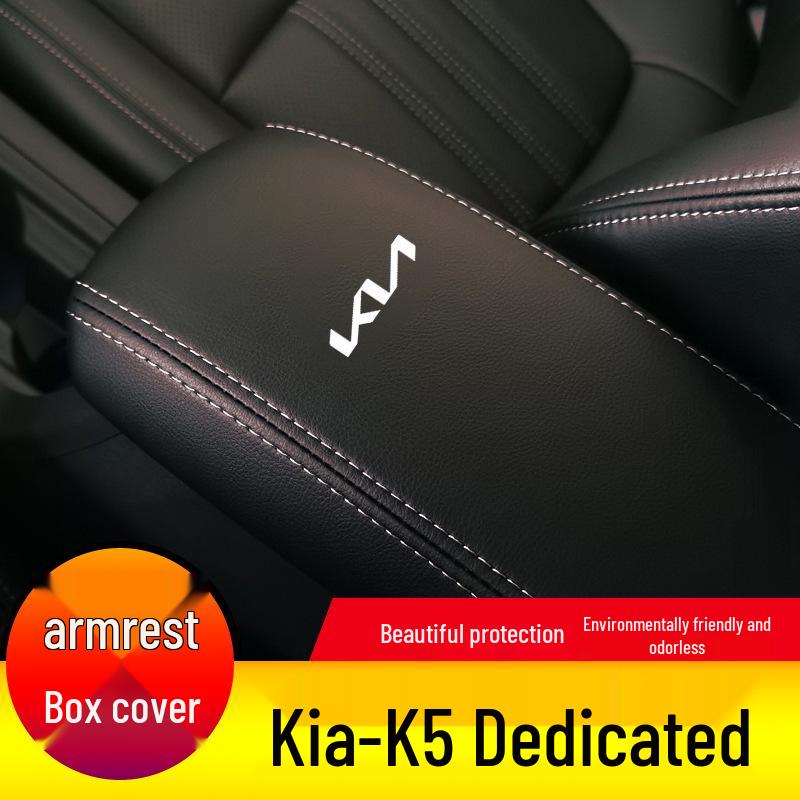 Kia K5 Armrest Box Protective Leather Cover - Storage and Armrest Modification