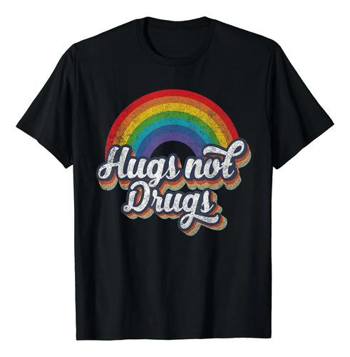 Unisex shirt Cotton Oversize Large Size Camisetas De Narcóticos Anônimos Hugs Not Drugs Sob