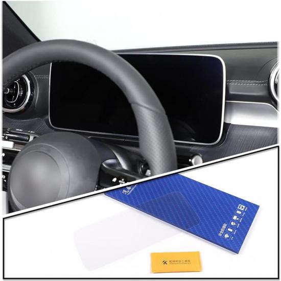 TINKI Car Dashboard Tempered Film Compatible for Mercedes-Benz W206 C-Class C200 C300 2022 2023 Navigation Screen Tempered Film Interior Accessories