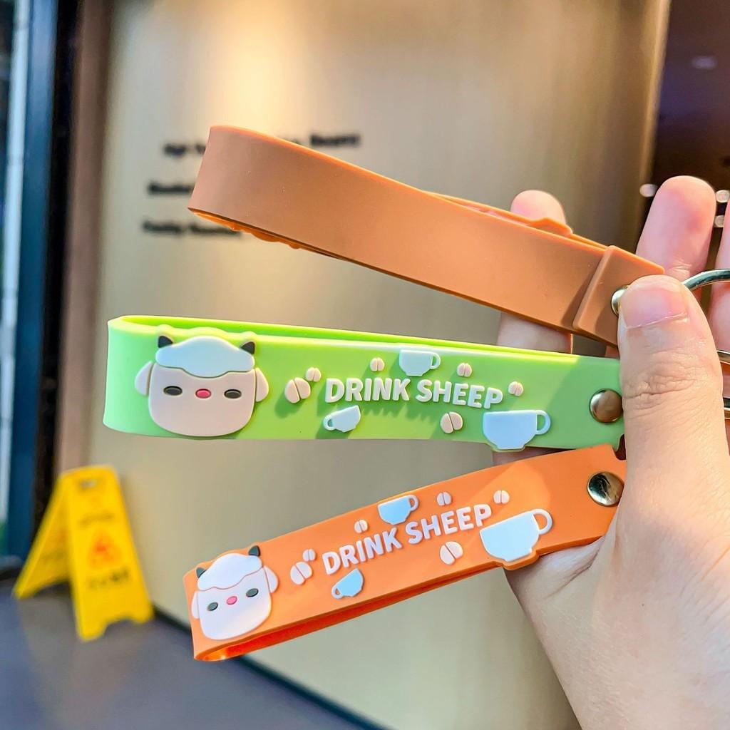 Cartoon Sheep Stylish Key Holder With Fun Cup Designs Perfect For Couples And Friends