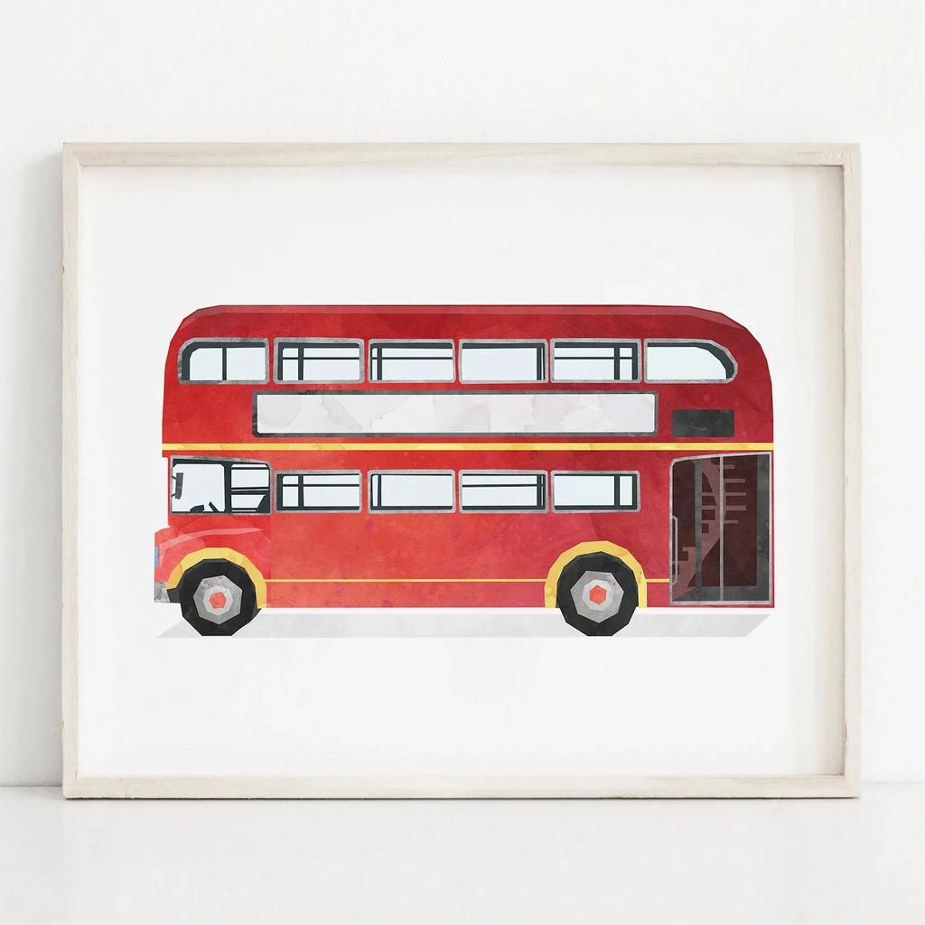 Auto Zug Motorrad Kinderzimmer Vintage Leinwand Kunst Gemälde Poster und Drucke Aquarell Wandkunst Bild für Heimdekoration Cuadros