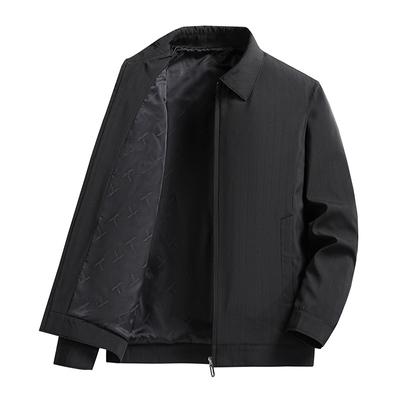 New Spring and Autumn Jackets, Casual Large Size Loose Jackets, Men's Lapel Tops, Middle-aged Casual Dad Wear
