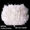 1Meter Natural Rooster Feathers Trim Fringe for Craft Plumas 13-18cm Black Feathers Ribbon DIY Sewing Clothing Party Decorations