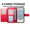 For Samsung Galaxy A12 A15 A26 S20-S25...Lambskin Leather Wallet Style Phone Case, Multi-Card Slots & Stand, Shockproof Protective Cover (10 Colors)