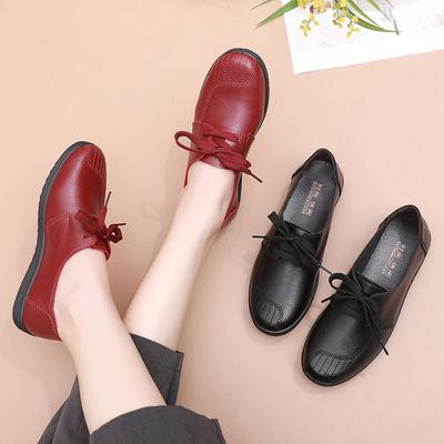 Pantofi cu șireturi de primăvară pentru femei de vârstă mijlocie și vârstnice Pantofi confortabili pentru mamă Pantofi de lucru cu talpă moale anti-alunecare