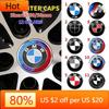 New Hots E60 4PCS 56MM 60MM 65MM Car Wheel Hub Center Caps Sticker Rim Cover Badge Emblem for BMW E39 E87 E60 E46 E53 E90 F10 F