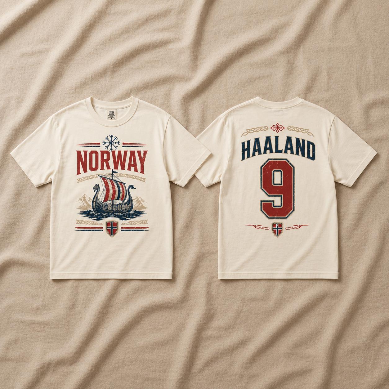 Norway Haaland Shirt Erling Haaland 9 Fan Gift Norwegian Football Jersey Tee Unisex T-Shirt XXXXL