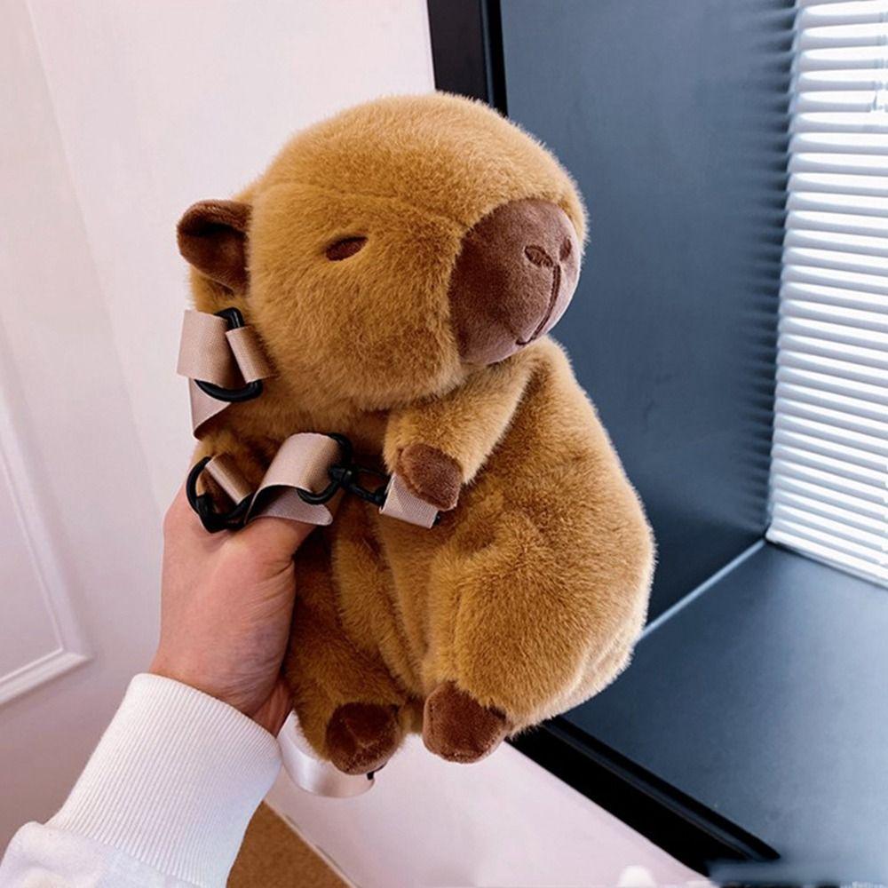Capybara Cartoon Batoh Cartoon Students School Bag Plyšová crossbody kabelka Capybara Travel