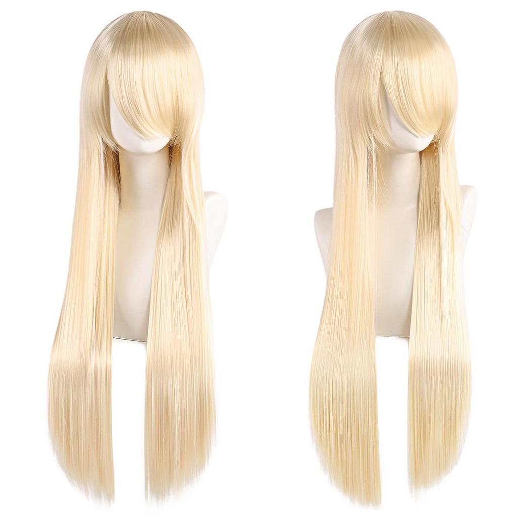Mao Niang Stil 80cm Lange Gerade Cosplay Perücke, Unisex, Bunt und Vielseitig